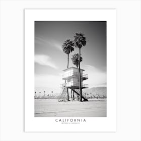 Poster Of California, Black And White Analogue Photograph 4 Art Print