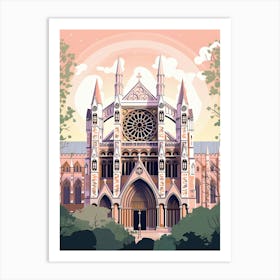 Westminster Abbey   London, England   Cute Botanical Illustration Travel 0 Art Print