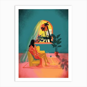 Sunset In Tangier Art Print