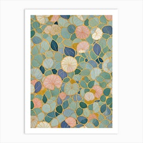 Water Lilies Mosaic no1 Art Print