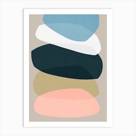 Colorful abstract shapes 45 Art Print