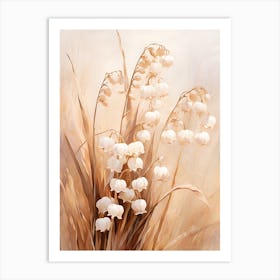 Boho Dried Flowers Lily Of The Valley 2 Art Print
