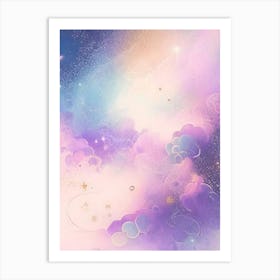 Galaxies Gouache Space Art Print