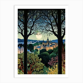 William Morris Edinburgh Cityscape Art Print