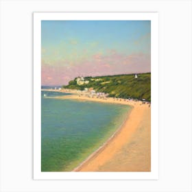 Shanklin Beach Isle Of Wight Monet Style Art Print