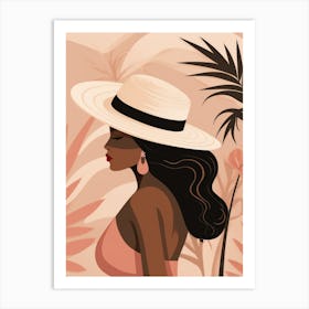 Woman In A Hat 26 Art Print