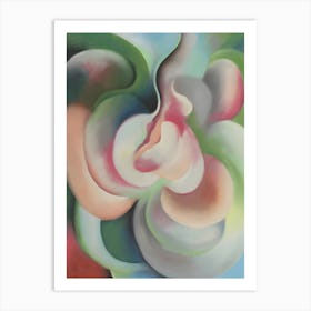 Georgia O'Keeffe - Pink And Green (Pink Pastelle),1922 Art Print