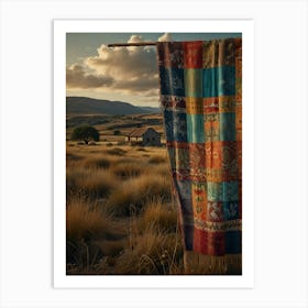 Rug In The Desert Art Print