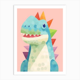 Colourful Dinosaur Euoplocephalus 1 Art Print