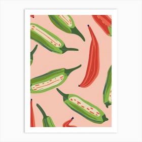 Okra Abstract Pattern 2 Art Print