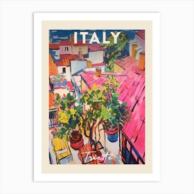 Trieste Italy 2 Fauvist Painting Travel Poster Art Print