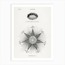 I Will Be What I Will Be Zodiac Diagram, Hiram Erastus Butler Art Print