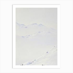 Davos Klosters 1 , Switzerland Minimal Skiing Poster Art Print