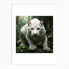 White Tiger Art Print