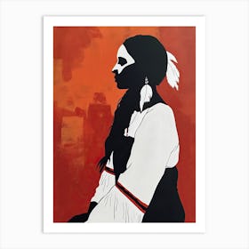 Creek Culture In Minimalist Art ! Native American Art Art Print