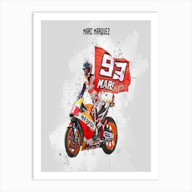 Marc Marquez Riders Street Art Art Print