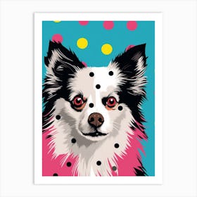 Bright Blue Pomeranian 3 Art Print