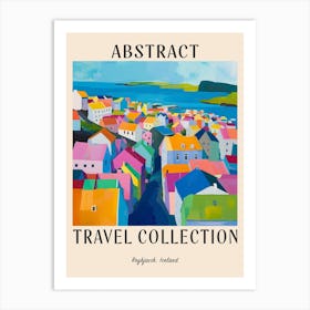 Abstract Travel Collection Poster Reykjavik Iceland 1 Art Print