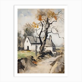 A Cottage In The English Country Side Painting 2 Art Print