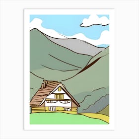 House In The Mountains ~ Reimagined 2 Art Print