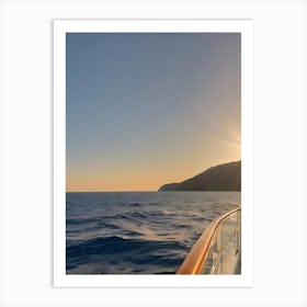 Sunset On A Cruise Ship -Reimagined Art Print