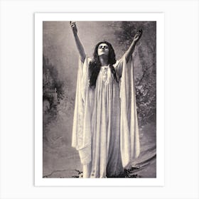 Gertrude Elliott as Ophelia - Theatre 1904 Vintage Photography - HD Remastered Perfect For Victorian or Pagan Witchcraft Decor Witches Dancing Witchy Gallery Wall Drawing Down the Moon Art Print