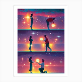 Man Proposes To A Woman Art Print