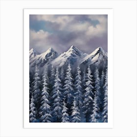 Snowy Mountains 12 Art Print