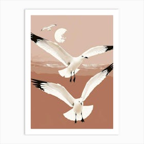 Seagulls Flying Art Print