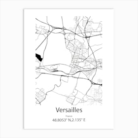 Versailles,France Minimalist Map Art Print