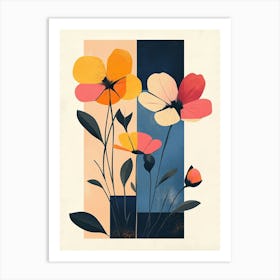 Flowers On A Wall Art Print