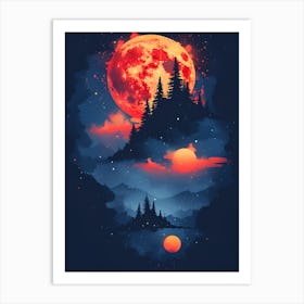 Full Moon In The Sky 9 Art Print