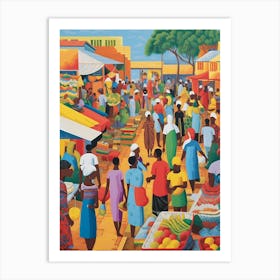 African Marketplace Matisse Inspired 3 Art Print