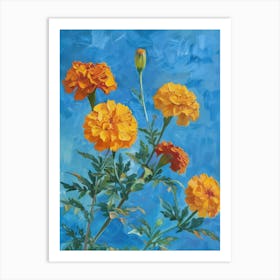 Orange Marigolds Art Print