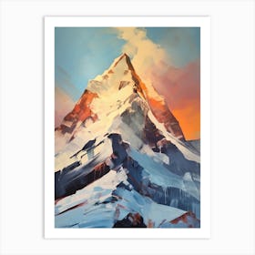 Gasherbrum I Pakistan China Mountain Painting Art Print