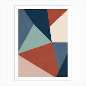 Abstract Red and Blue - 02 Art Print