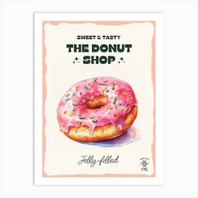 Jelly Filled Donut The Donut Shop 2 Art Print