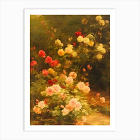 Roses In A Garden Art Print