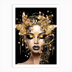 Gold And Black Beauty Art Print