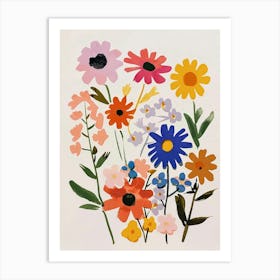 Painted Florals Asters 5 Art Print