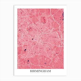 Birmingham Pink Purple Art Print