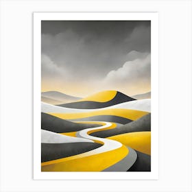 Yellow Road Art Print