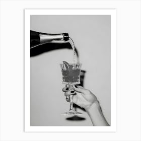 Keep Em Coming Champagne Art Print