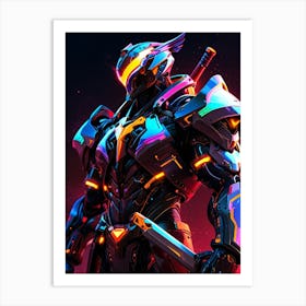 Futuristic Warrior Art Print