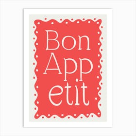 Bon Appet red Art Print