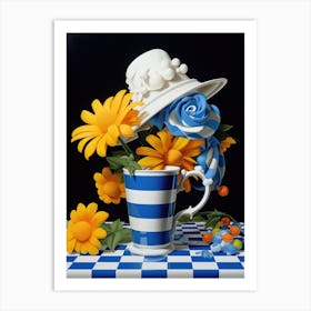 Hat In A Cup Art Print