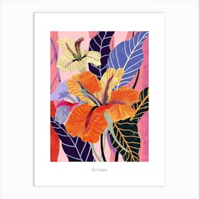 Colourful Flower Illustration Poster Petunia 2 Art Print