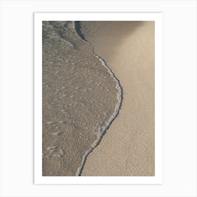 Beige sand and wave on the beach Art Print