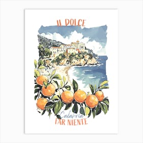 Il Dolce Far Niente Calabria Oranges Art Print