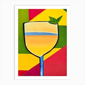 Lemon Drop Paul Klee Inspired Abstract 3 Cocktail Poster Art Print